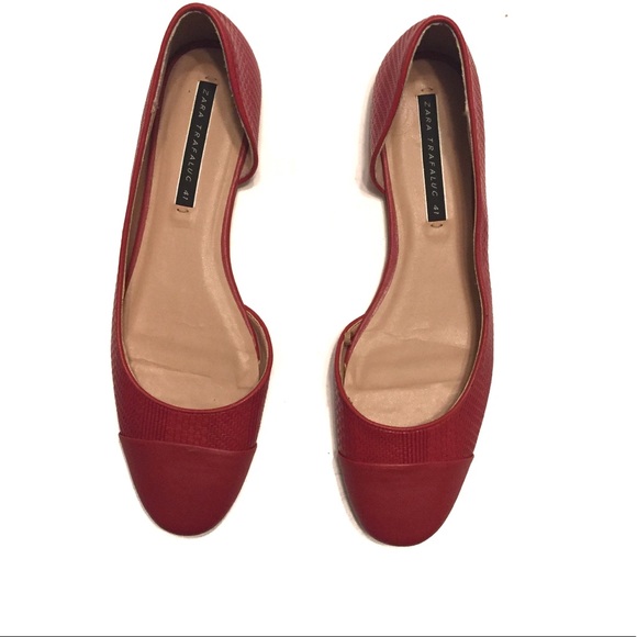 Zara Trafaluc Red D’Orsay Flat - Picture 2 of 8